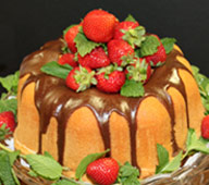 Aunt Jean’s Whipping Cream Pound Cake with Chocolate Icing