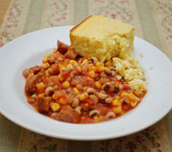 Conecuh sausage &  black-eyed pea stew