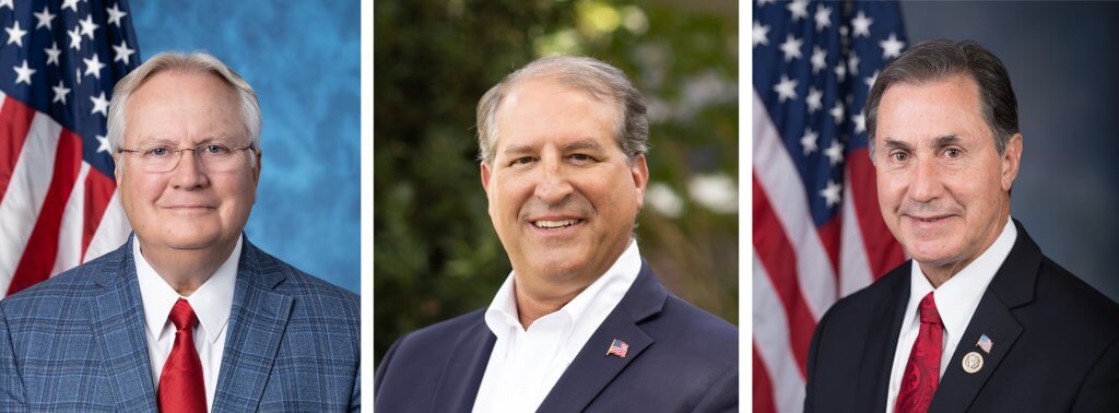 Three congressional candidates in suites.